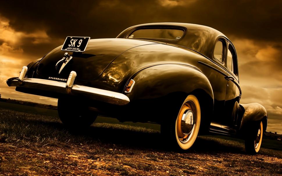 Black Retro Studebaker wallpaper,retro cars HD wallpaper,vintage cars HD wallpaper,old cars HD wallpaper,1920x1200 wallpaper