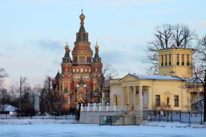 Russia St. Petersburg Temples Winter Snow Cities wallpaper thumb