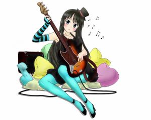 K-ON, Anime Girl, Akiyama Mio, Guitar, Music, Anime wallpaper thumb