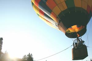 Hot Air Balloons, Sunlight, Simple Background wallpaper thumb