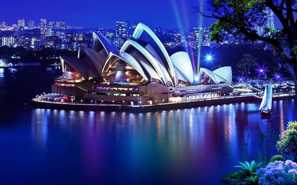 Sydney Opera House wallpaper,blue HD wallpaper,city HD wallpaper,opera house HD wallpaper,sidney HD wallpaper,1920x1200 wallpaper