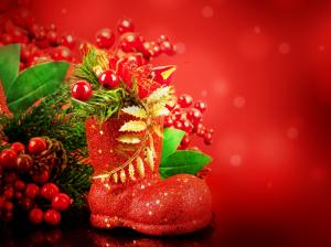 New Year, Christmas, balls, ornaments, red wallpaper thumb
