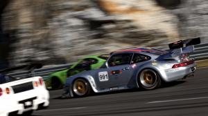 Porsche Race Car Motion Blur HD wallpaper thumb