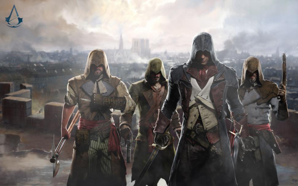 Assassins Creed: Unity wallpaper,Assassins Creed: Unity HD wallpaper,Assassins HD wallpaper,ax HD wallpaper,sword HD wallpaper,gun HD wallpaper,art HD wallpaper,2880x1800 wallpaper