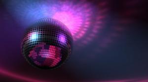 Music lights, Disco Ball, purple, 3D pictures wallpaper thumb
