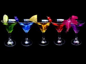 A few cups of different colors cocktail wallpaper thumb