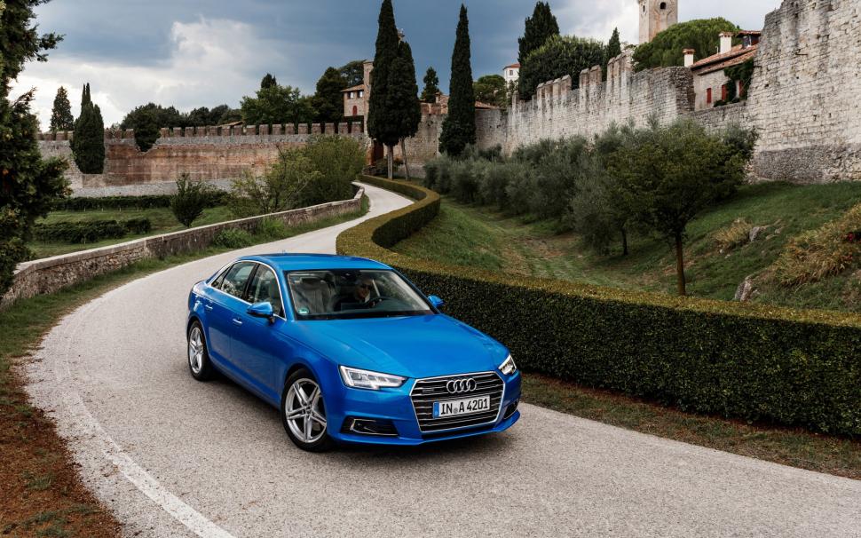 Audi A4 wallpaper,audi wallpapers HD wallpaper,a4 backgrounds HD wallpaper,tfsi  HD wallpaper,quattro HD wallpaper,Blue HD wallpaper,side view HD wallpaper,2880x1800 wallpaper