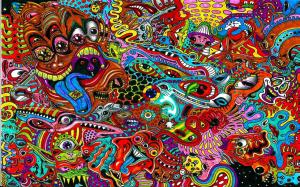Psychedelic Faces wallpaper thumb