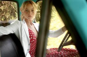 Jennifer Lawrence, Actress, Women, Blonde, Car, Inside, Sitting, Dress wallpaper thumb
