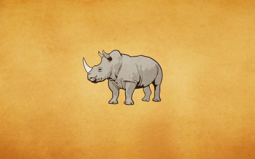 Rhinoceros Minimalism wallpaper,rhinoceros wallpaper,minimalism wallpaper,1680x1050 wallpaper