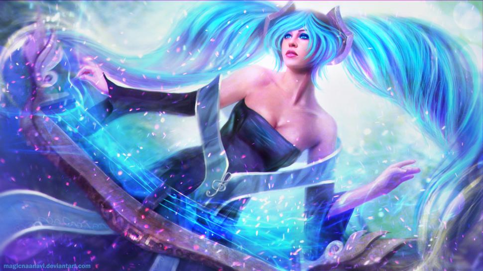 Sona League of Legends HD wallpaper,fantasy HD wallpaper,league HD wallpaper,legends HD wallpaper,girls HD wallpaper,sona HD wallpaper,1920x1080 wallpaper