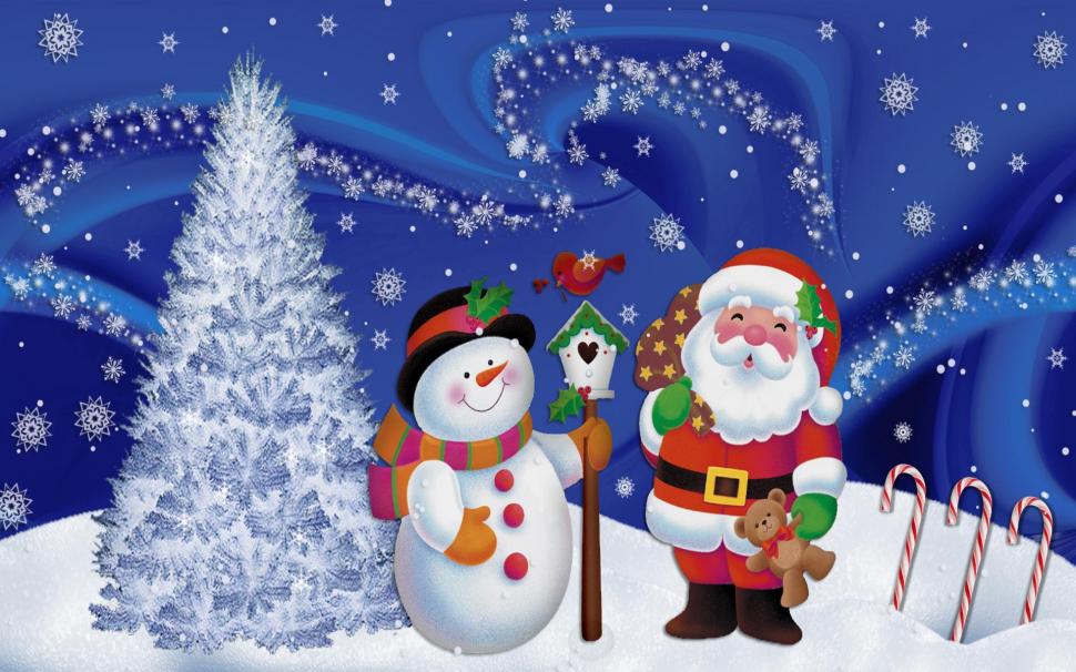 Snowman Santa Claus wallpaper,snowman HD wallpaper,abstract HD wallpaper,christmas HD wallpaper,santa HD wallpaper,tree HD wallpaper,3d & abstract HD wallpaper,1920x1200 wallpaper