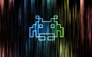 Space Invaders Colorful HD wallpaper thumb