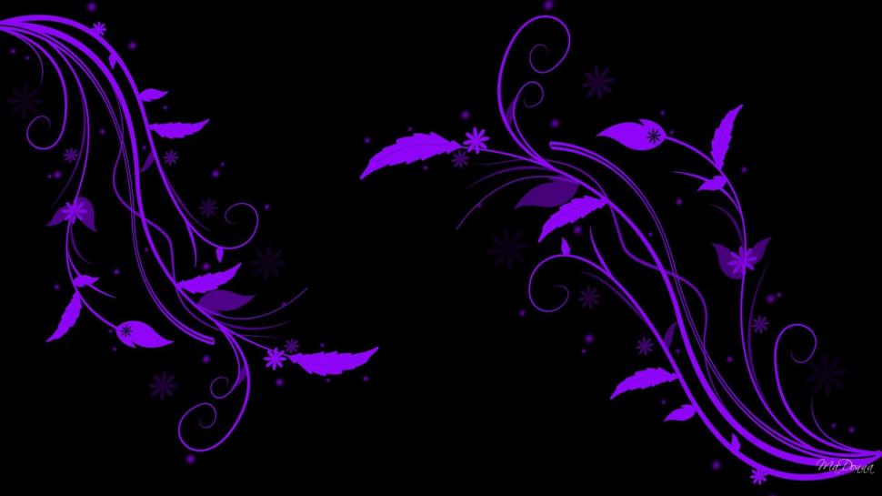 A Purple Spring wallpaper,spring HD wallpaper,abstract HD wallpaper,vines HD wallpaper,black HD wallpaper,purple HD wallpaper,widescreen HD wallpaper,summer HD wallpaper,flowers HD wallpaper,3d & abstract HD wallpaper,1920x1080 wallpaper