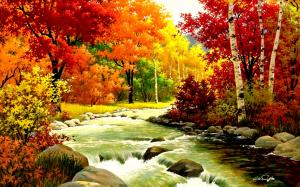 Autumn River  High Resolution wallpaper thumb