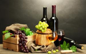 Grapes and Wine wallpaper thumb