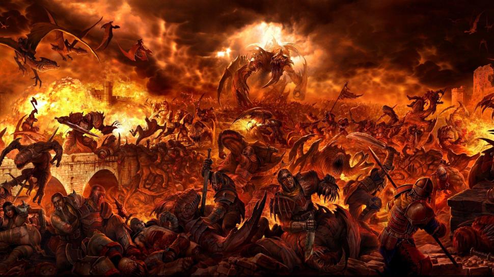 Hell War wallpaper,battle HD wallpaper,hell HD wallpaper,3d & abstract HD wallpaper,2560x1440 wallpaper