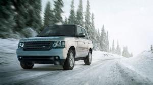 Range Rover SUV Motion Blur Snow HD wallpaper thumb