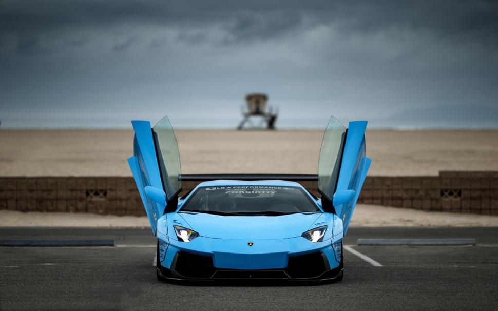 Blue Lamborghini Aventador supercar, doors opened wallpaper,Blue HD wallpaper,Lamborghini HD wallpaper,Supercar HD wallpaper,Doors HD wallpaper,Opened HD wallpaper,1920x1200 wallpaper