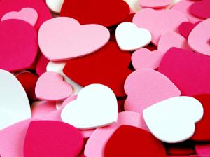 Love heart-shaped background wallpaper thumb