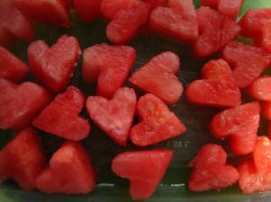 Love hearts shaped watermelons wallpaper thumb