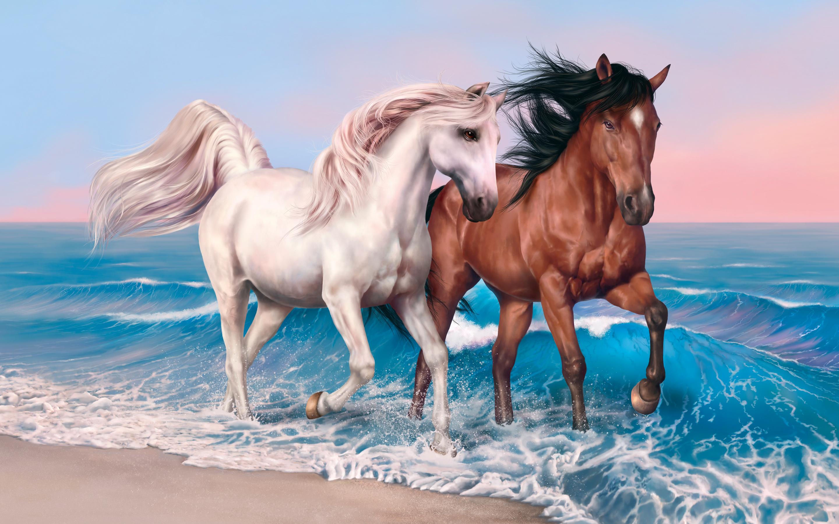 Horses Art Wallpaper Creative And Graphics Wallpaper Better