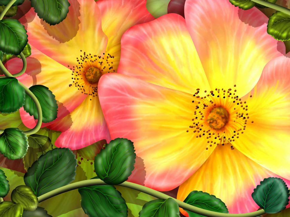 Exotic Flowers. Jpg wallpaper,flower HD wallpaper,yellow HD wallpaper,exotic HD wallpaper,pink HD wallpaper,3d & abstract HD wallpaper,1920x1440 wallpaper