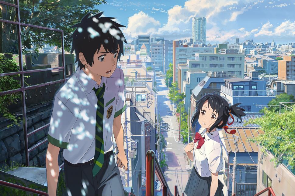 Kimi no Na Wa, your name, Miyamizu Mitsuha, street, anime ...