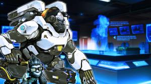 video games Blizzard Entertainment Overwatch Winston Overwatch livewirehd Author wallpaper thumb