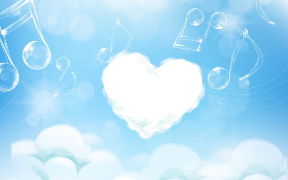 Cloud and music heart love wallpaper,Clouds HD wallpaper,Music HD wallpaper,Heart HD wallpaper,Love HD wallpaper,1920x1200 wallpaper