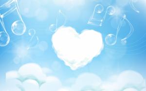 Cloud and music heart love wallpaper thumb