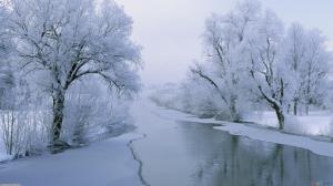 Wonderful River Winter  Free Download wallpaper thumb