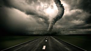 Road Clouds Storm Tornado HD wallpaper thumb