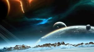 Alien Landscape Planets HD wallpaper thumb