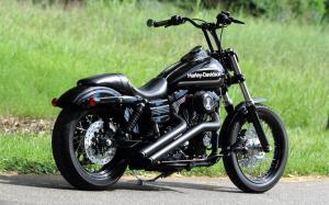 Harley-Davidson Chopper black motorcycle wallpaper thumb