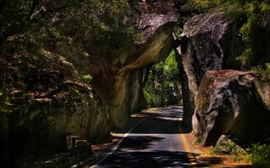 Road between the cliffs wallpaper thumb