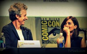 Doctor Who Peter Capaldi and Jenna Coleman at Comic Con wallpaper thumb