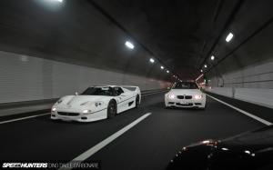 Ferrari F50 Tunnel Lights BMW M3 HD wallpaper thumb