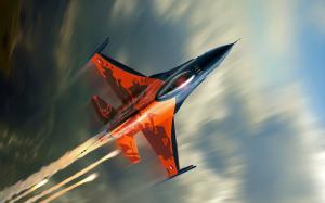 F-16 fighter flying cloud wallpaper thumb
