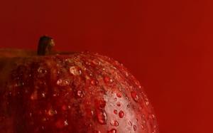 Wet Red Apple wallpaper thumb