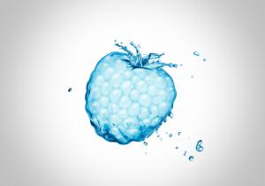 Raspberry Water Drops 3D Graphics Food wallpaper thumb