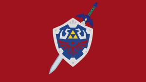 Zelda Shield Sword Triforce Red Master Sword Hylian Shield Nintendo HD wallpaper thumb