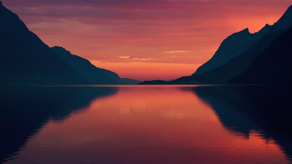 Norway, fjord, summer, morning, dawn, red sky wallpaper,Norway HD wallpaper,Fjord HD wallpaper,Summer HD wallpaper,Morning HD wallpaper,Dawn HD wallpaper,Red HD wallpaper,Sky HD wallpaper,1920x1080 wallpaper