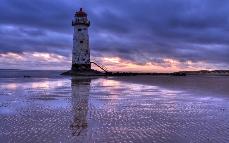 United Kingdom, Wales, lighthouse, sea, beach, evening, sunset, clouds wallpaper,United HD wallpaper,Kingdom HD wallpaper,Wales HD wallpaper,Lighthouse HD wallpaper,Sea HD wallpaper,Beach HD wallpaper,Evening HD wallpaper,Sunset HD wallpaper,Clouds HD wallpaper,1920x1200 wallpaper