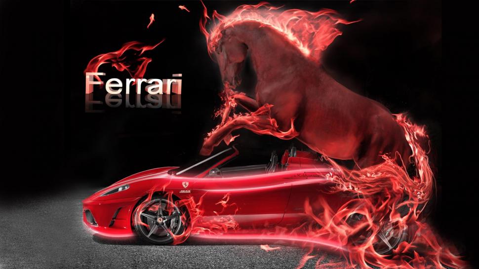 Fiery Ferrari wallpaper,ferrari HD wallpaper,creative HD wallpaper,blaze HD wallpaper,cars HD wallpaper,1920x1080 wallpaper