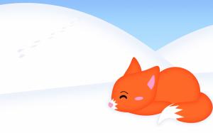 Fox, Animals, Small, Cute,Sleeping, Cartoon wallpaper thumb