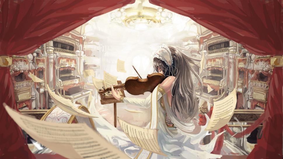 Anime Girls, Music, Violin wallpaper,anime girls HD wallpaper,music HD wallpaper,violin HD wallpaper,3780x2126 wallpaper
