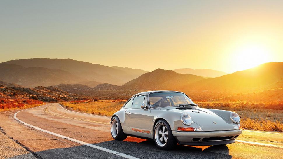 Porsche, 911, side view, sunset, road wallpaper,porsche HD wallpaper,side view HD wallpaper,sunset HD wallpaper,road HD wallpaper,1920x1080 wallpaper