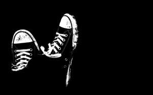 Black and white sneakers wallpaper thumb