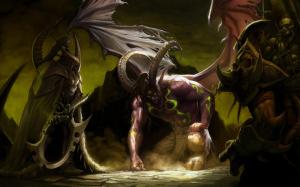 World of Warcraft WOW Warcraft Demon Horns HD wallpaper thumb